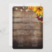 Autumn Pumpkin & Burgundy RosesWedding Programm (Rückseite)
