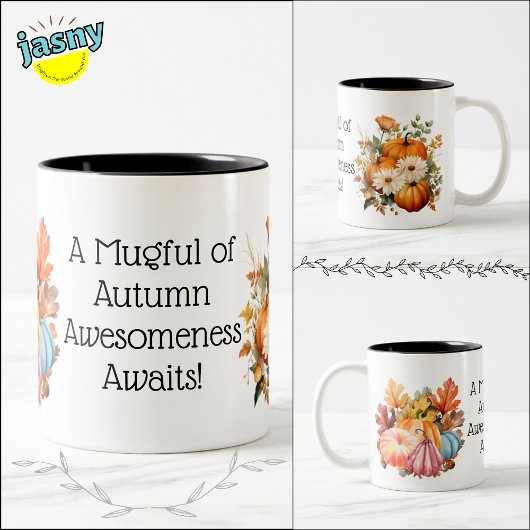 Autumn Pumpkin Celebration Zweifarbige Tasse