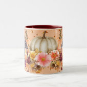Autumn Pumpkin Center Zweifarbige Tasse (Mittel)