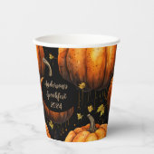 Autumn Pumpkin Custom Halloween Paper Cups Pappbecher (Vorderseite)