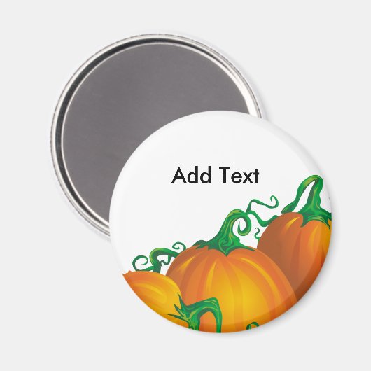Autumn Pumpkin Customizable Magnet (Vorderseite/Rückseite)