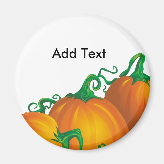 Autumn Pumpkin Customizable Magnet (Vorne)