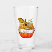 Autumn pumpkin customizeable glas (Vorderseite)