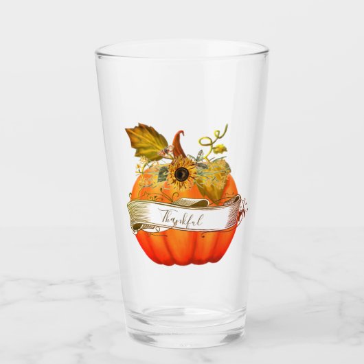 Autumn pumpkin customizeable glas (Vorderseite)