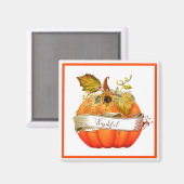 Autumn pumpkin customizeable magnet (Vorderseite/Rückseite)