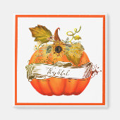 Autumn pumpkin customizeable magnet (Vorne)