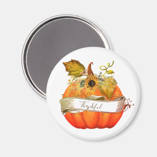 Autumn pumpkin customizeable magnet (Vorderseite/Rückseite)