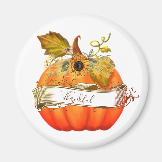Autumn pumpkin customizeable magnet (Vorne)
