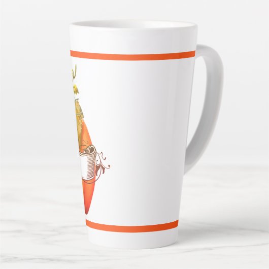 Autumn pumpkin customizeable milchtasse (Rechte Ecke)