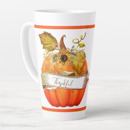 Autumn pumpkin customizeable milchtasse (Linke Ecke)