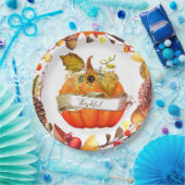 Autumn pumpkin customizeable pappteller (Party)