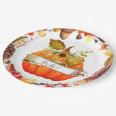 Autumn pumpkin customizeable pappteller (Schrägansicht)