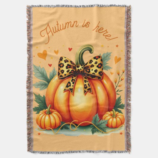 Autumn Pumpkin Decke (Vorderseite Vertikal)