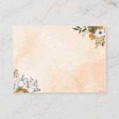 Autumn Pumpkin Diaper Raffle Card – Fall Telefonnummerkarte (Rückseite)