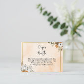 Autumn Pumpkin Diaper Raffle Card – Fall Telefonnummerkarte (Stehend Vorderseite)