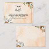 Autumn Pumpkin Diaper Raffle Card – Fall Telefonnummerkarte (Vorne/Hinten)