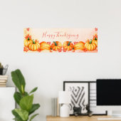 Autumn Pumpkin | Erntedank Banner Poster (Heimbüro)