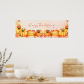 Autumn Pumpkin | Erntedank Banner Poster (Küche)