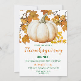 Autumn Pumpkin Erntedank Dinner Einladung