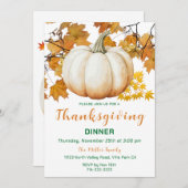 Autumn Pumpkin Erntedank Dinner Einladung (Vorne/Hinten)
