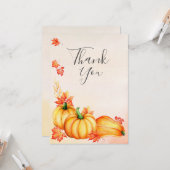 Autumn Pumpkin | ERNTEDANK Karte (Vorderseite/Rückseite Beispiel)
