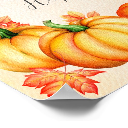 Autumn Pumpkin | Erntedank Poster (Ecke)