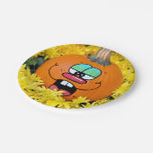 Autumn Pumpkin Face Pappteller (Schrägansicht)