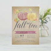 Autumn Pumpkin | Fall-Brautparty Einladung (Stehend Vorderseite)