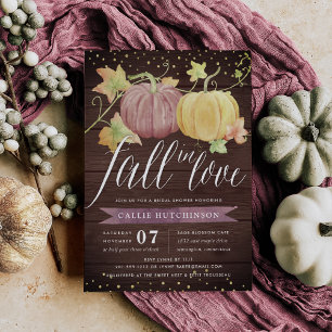 Autumn Pumpkin Fall-Brautparty Einladung