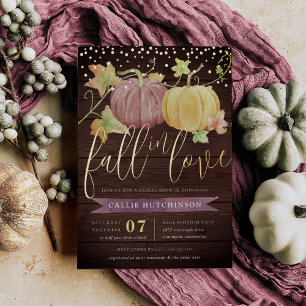 Autumn Pumpkin Fall-Brautparty Folieneinladung