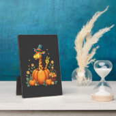 Autumn Pumpkin Fall Giraffe Thanksgiving Womens Me Fotoplatte (Seite)