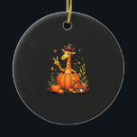 Autumn Pumpkin Fall Giraffe Thanksgiving Womens Me Keramik Ornament<br><div class="desc">Autumn Pumpkin Fall Giraffe Thanksgiving Womens Mens Kids Long Sleeve T-Shirt (4)</div>