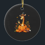 Autumn Pumpkin Fall Giraffe Thanksgiving Womens Me Keramik Ornament<br><div class="desc">Autumn Pumpkin Fall Giraffe Thanksgiving Womens Mens Kids Long Sleeve T-Shirt (3)</div>