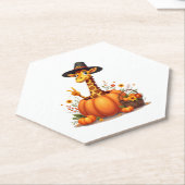 Autumn Pumpkin Fall Giraffe Thanksgiving Womens Me Untersetzer (angewinkelt)