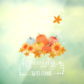 Autumn Pumpkin Fensteraufkleber (Blatt 3)