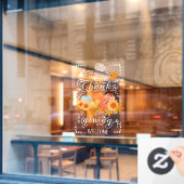 Autumn Pumpkin Fensteraufkleber (Café-Fenster)