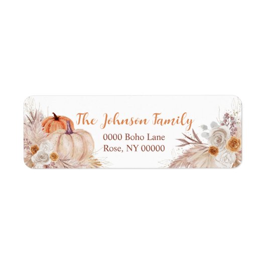 Autumn Pumpkin Floral, Address (Vorne)