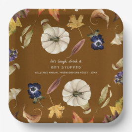 Autumn Pumpkin Floral | Erntedank Friendsgiving Pappteller