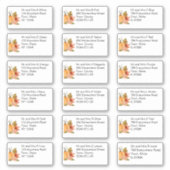 Autumn Pumpkin Floral Individueller Name und Adres Aufkleber (Vorderseite)