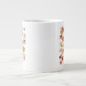 Autumn Pumpkin Floral Leaves Art Jumbo-Tasse (Vorderseite)