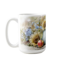 Autumn Pumpkin Floral Tasse