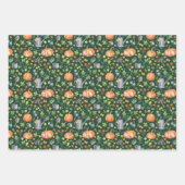 Autumn Pumpkin Garden Floral Geschenkpapier Set (Vorderseite 3)