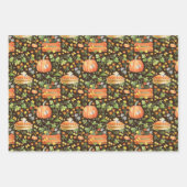 Autumn Pumpkin Garden Floral Geschenkpapier Set (Vorderseite 2)