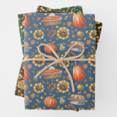 Autumn Pumpkin Garden Floral Geschenkpapier Set (Beispiel)