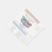 Autumn Pumpkin Gender Offenbarung pinkfarbenen bla Serviette (Ecke)