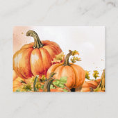 Autumn Pumpkin Geschenk Registrierung QR Code Kind Begleitkarte (Rückseite)