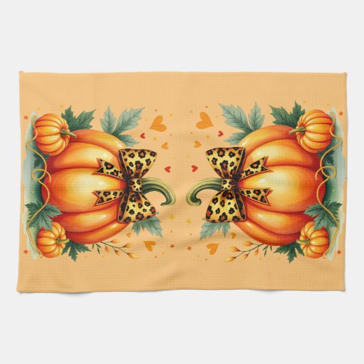 Autumn Pumpkin Geschirrtuch (Horizontal)