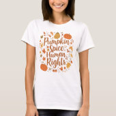 Autumn Pumpkin Gewürze Menschenrechte Saisonale Ku T-Shirt (Vorderseite)