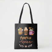 Autumn Pumpkin Gewürzkaffee Halloween Tote Tasche (Vorderseite)