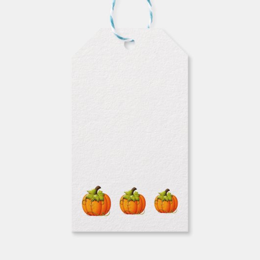 Autumn Pumpkin Gift Tag Geschenkanhänger (Rückseite)
